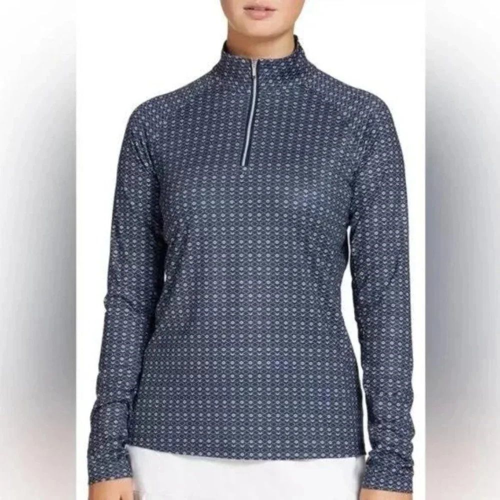 NWT Walter Hagen Women's Printed UV Long Sleeve Golf 1/4 Zip - Picture 2 of 7